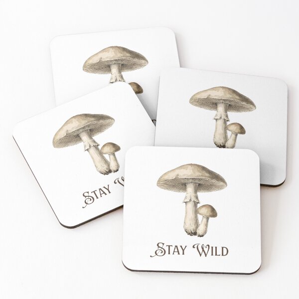 Item preview,  Vintage Botanical Mushroom - Stay Wild Aesthetic Illustration designed and sold by pattman.
