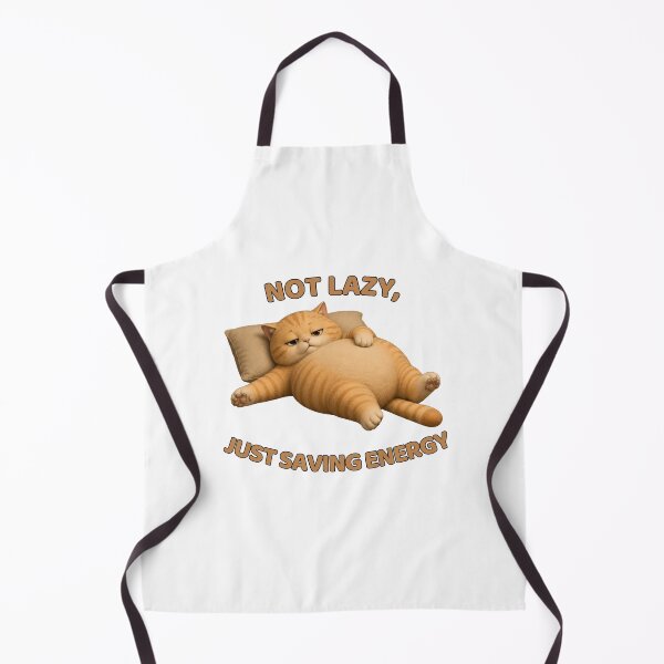 Item preview, Not Lazy, Just Saving Energy | Funny Cat Humor designed and sold by Moochie Studios.