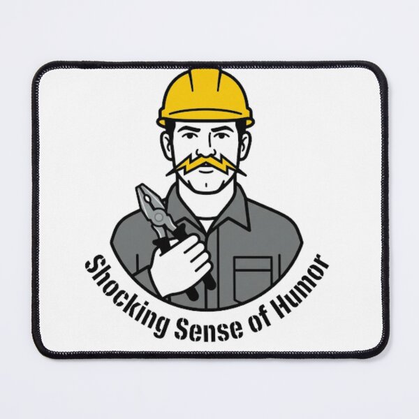 Item preview, Funny Electrician Lightning Bolt Mustache Trade Design designed and sold by NeonNerd Studio.