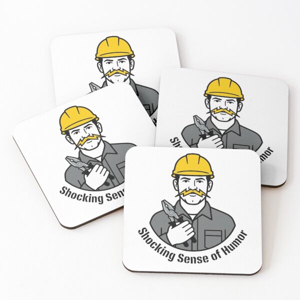 Item preview, Funny Electrician Lightning Bolt Mustache Trade Design designed and sold by NeonNerd Studio.