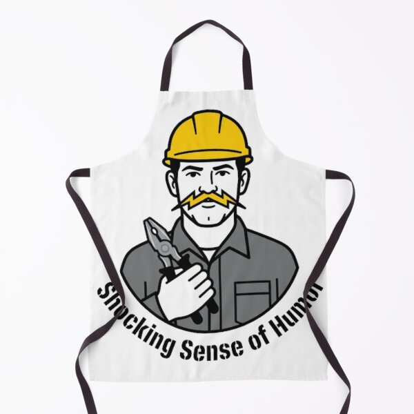 Item preview, Funny Electrician Lightning Bolt Mustache Trade Design designed and sold by NeonNerd Studio.