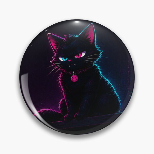 Item preview, Pet Chaos: Neon Cat V – Neon Cat Art | Dark Cyberpunk Design designed and sold by Naikollection.