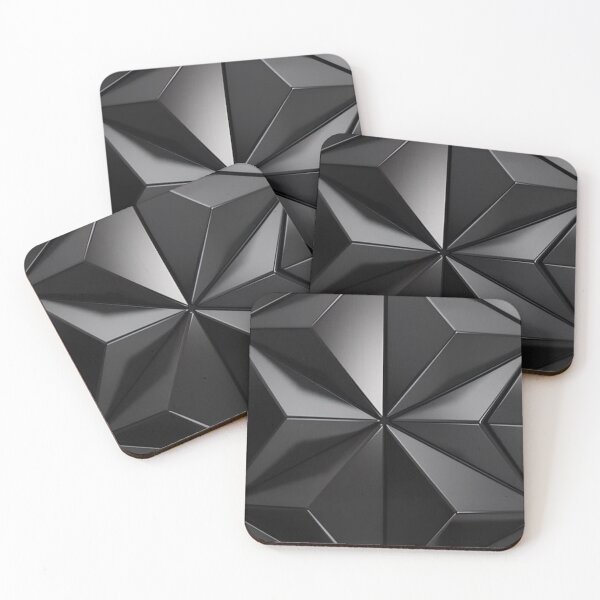 Item preview, Black Grey mirror metallic tiles Simple minimalist decor pattern designed and sold by Arjun4282.