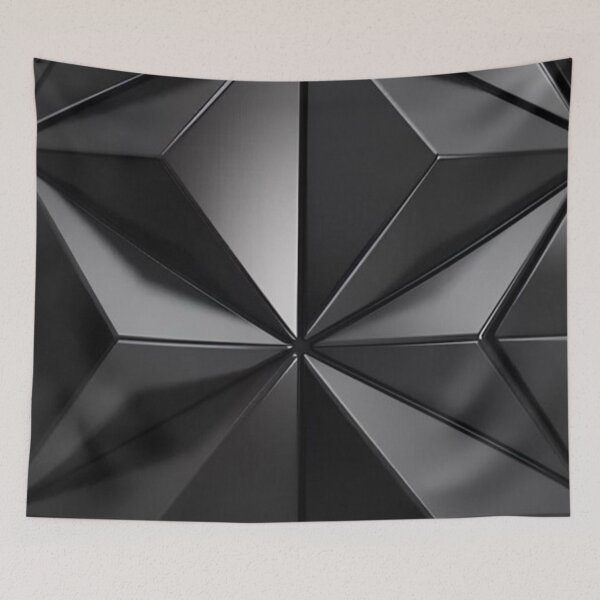 Item preview, Black Grey mirror metallic tiles Simple minimalist decor pattern designed and sold by Arjun4282.
