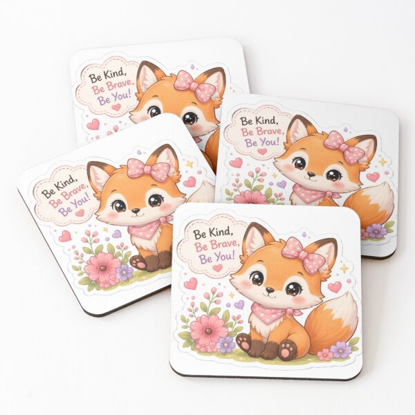 Item preview, Kawaii baby fox sticker Adorable Baby Fox | Pastel Animal Sticker | Cute Forest Fox Art8 designed and sold by Vegasstickers.