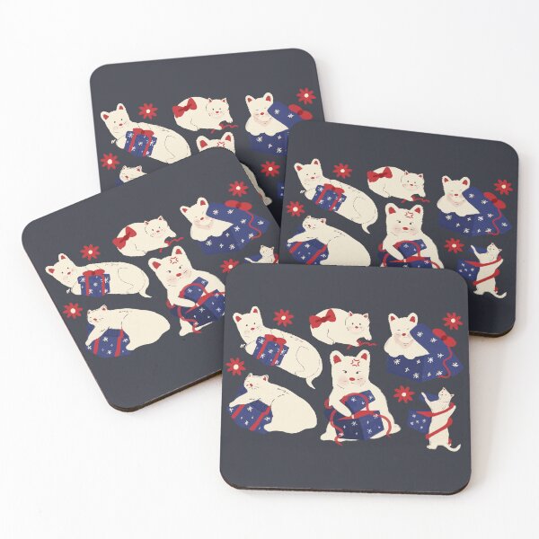 Item preview, A Cat's Christmas Gift | Vintage Christmas Decorations (Black) designed and sold by aaalou.