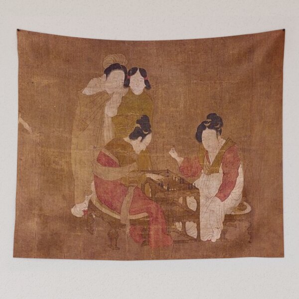 Item preview, Traditional Asian Court Scene Painting with Elegant Figures designed and sold by BuckaBaby.
