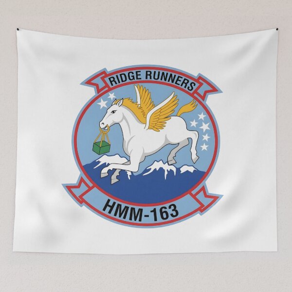 Item preview, USMC HMM-163 Ridge Runners Squadron Insignia designed and sold by CharlieDesings.