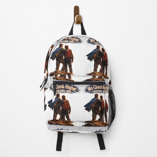 Item preview, We Climb Higher Together, Dad" Mountain Adventure Graphic designed and sold by Chiedu10.