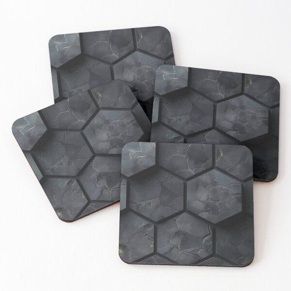 Item preview, Black Grey tiles metallic tiles Simple minimalist decor pattern designed and sold by Arjun4282.