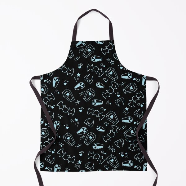 Item preview, Cyan- Pastel Goth Vampire with Fangs Coffins Bats Tiling Design designed and sold by SnowAfterFyre.
