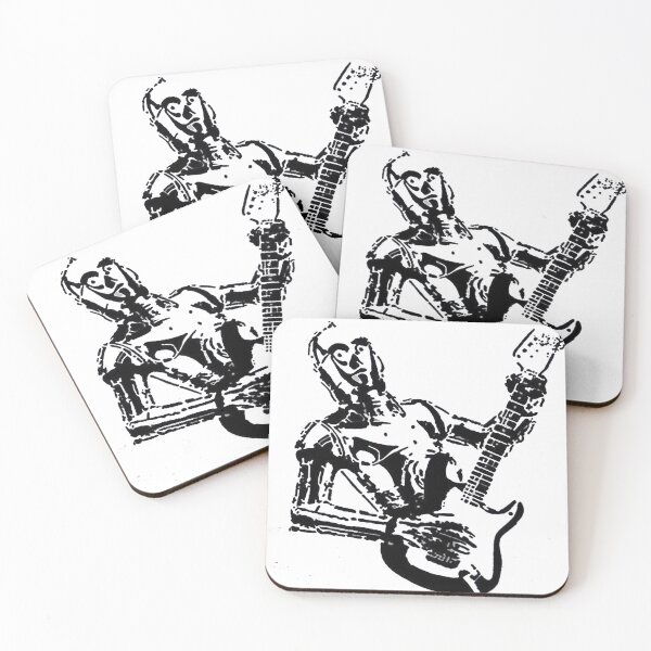 Item preview, Robot Guitarist Stencil Art | Sci-Fi Rock Graphic | Grunge Music Lover  designed and sold by Gbriel3.