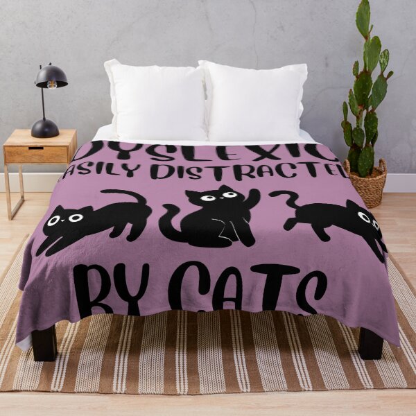 Item preview, Dyslexic, easily distracted by cats. designed and sold by BritishDelights.