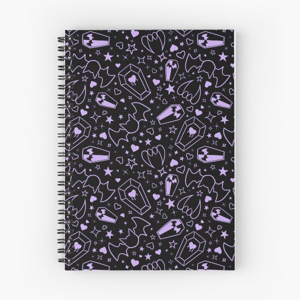 Item preview, Purple- Pastel Goth Vampire with Fangs Coffins Bats Tiling Design with Extra Sparkles designed and sold by SnowAfterFyre.