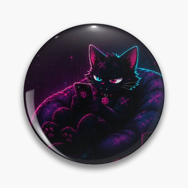 Item preview, Pet Chaos: Neon Cat II – Lazy Cyberpunk Cat | Dark Aesthetic designed and sold by Naikollection.