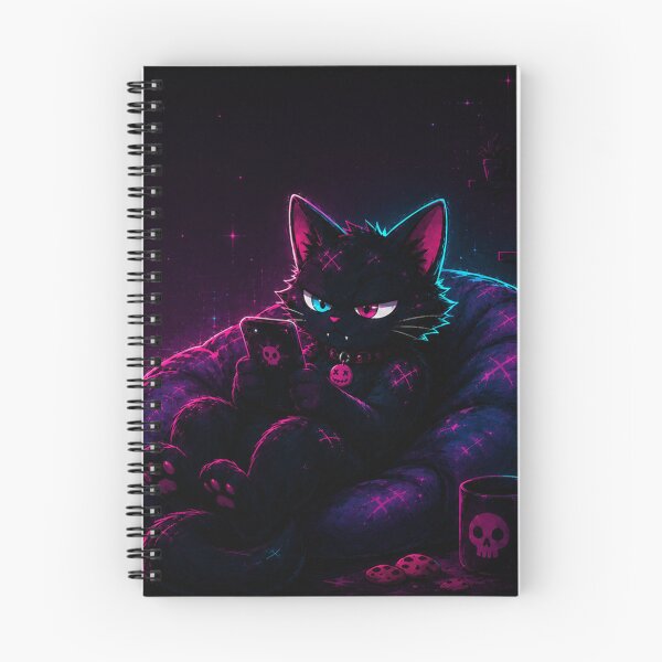 Item preview, Pet Chaos: Neon Cat II – Lazy Cyberpunk Cat | Dark Aesthetic designed and sold by Naikollection.