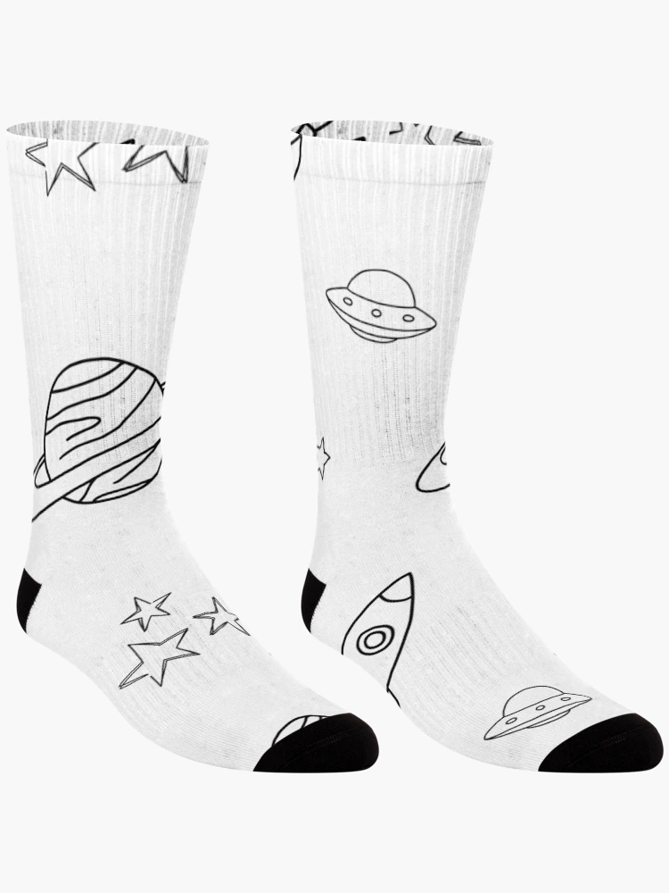 Thumbnail 3 of 5, Socks, Space Pattern designed and sold by randomly-simple.