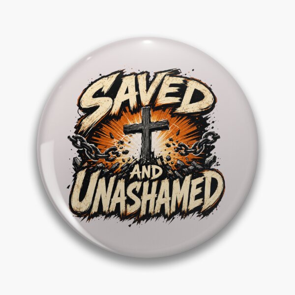 Item preview, Saved and Unashamed Bold Christian Cross Faith | Inspirational Gospel Design for Believers designed and sold by Cree8if.