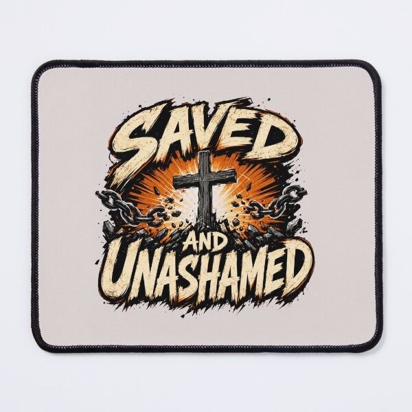 Item preview, Saved and Unashamed Bold Christian Cross Faith | Inspirational Gospel Design for Believers designed and sold by Cree8if.