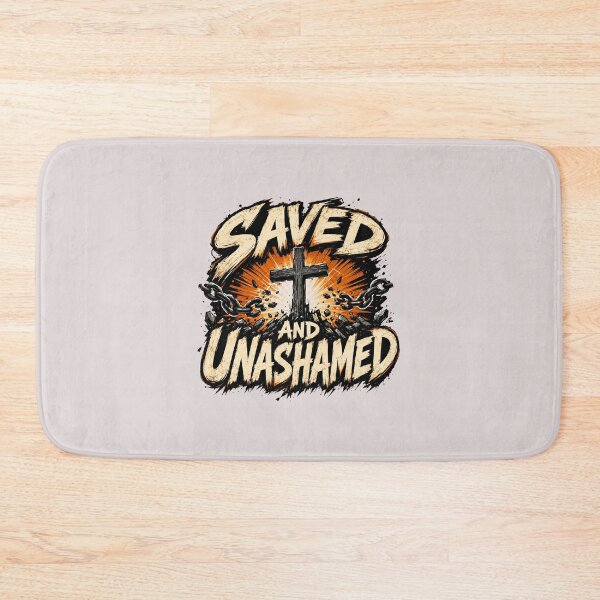 Item preview, Saved and Unashamed Bold Christian Cross Faith | Inspirational Gospel Design for Believers designed and sold by Cree8if.