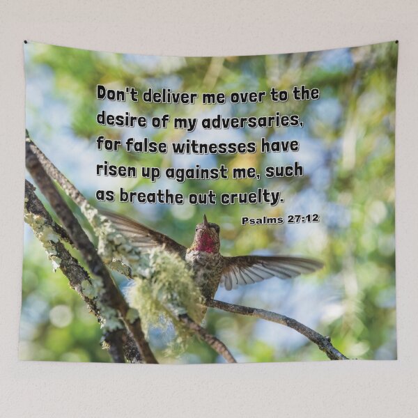 Item preview, Psalms 27:12 Don’t Deliver Me To My Adversaries - Hummingbird Photograph designed and sold by InsprtnlArtbyDP.