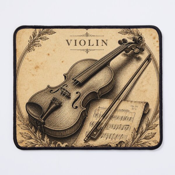 Item preview, Vintage Violin Engraving Art Print | Antique Musical Instrument Illustration designed and sold by SunnyDesign82.