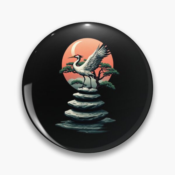Item preview, Copy of Crane, Pine Tree & Full Moon | Elegant Japanese Icon 02 designed and sold by Shift-Bloom.