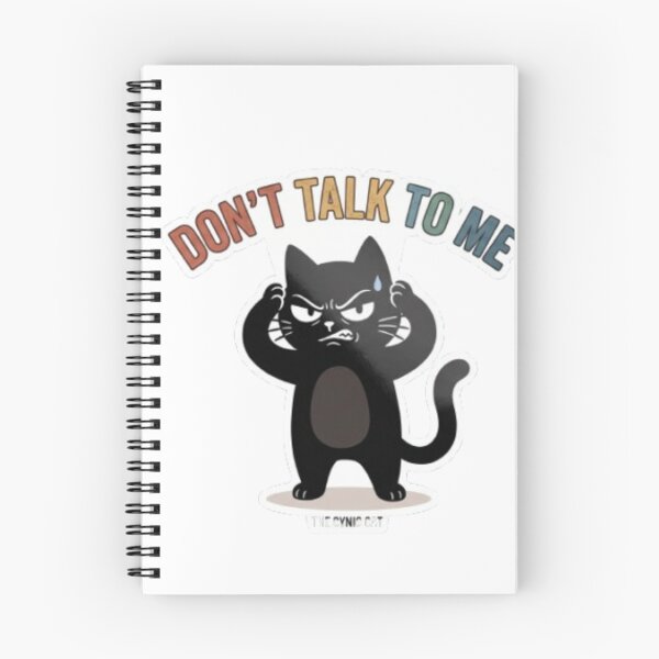 Item preview, Cynical Cat "Don't Talk to Me" - Antisocial Humor designed and sold by Gabzerinho.