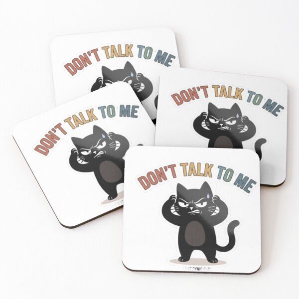 Item preview, Cynical Cat "Don't Talk to Me" - Antisocial Humor designed and sold by Gabzerinho.