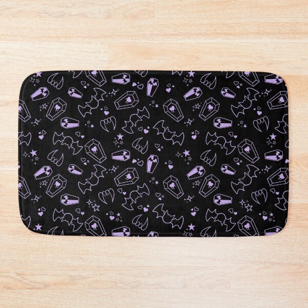 Item preview, Purple - Pastel Goth Vampire with Fangs Coffins Bats Tiling Design designed and sold by SnowAfterFyre.