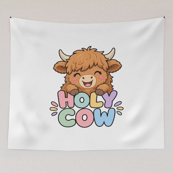Item preview, Holy Cow Sweet Kawaii Highland Beef designed and sold by BoosterShop.
