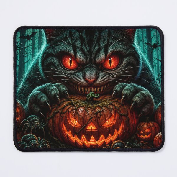 Item preview, Spooky Helloween – The Dark Cat of the Haunted Forest designed and sold by kdhill.