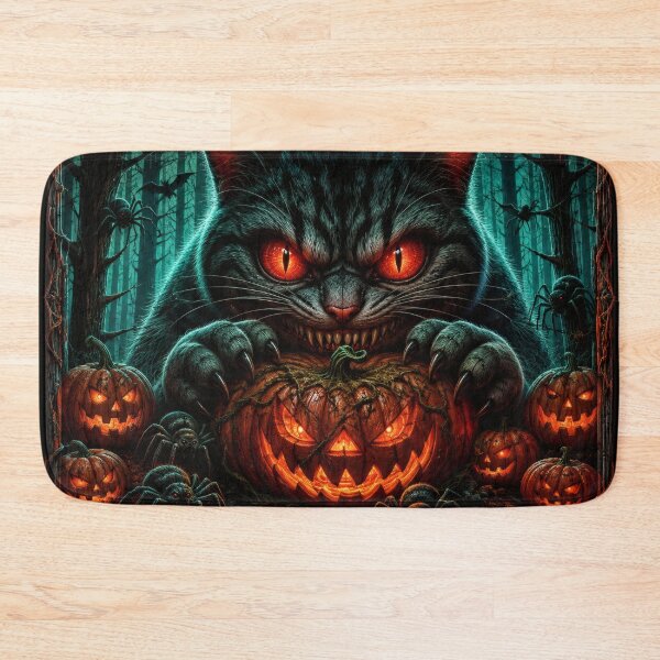 Item preview, Spooky Helloween – The Dark Cat of the Haunted Forest designed and sold by kdhill.