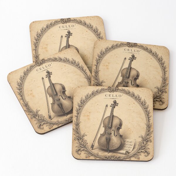 Item preview, Vintage Cello Engraving Art Print | Antique Musical Instrument Illustration designed and sold by SunnyDesign82.