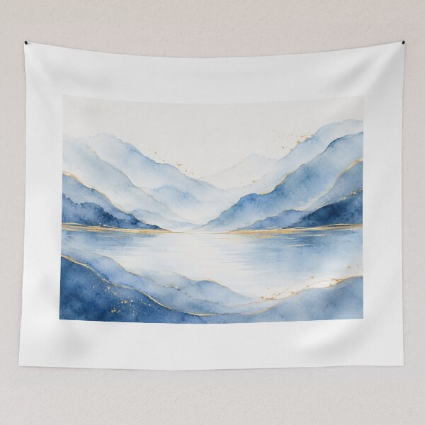 Item preview, Celeste Abstract VIII – Refuge Among Mountains designed and sold by Esencia Argentina.