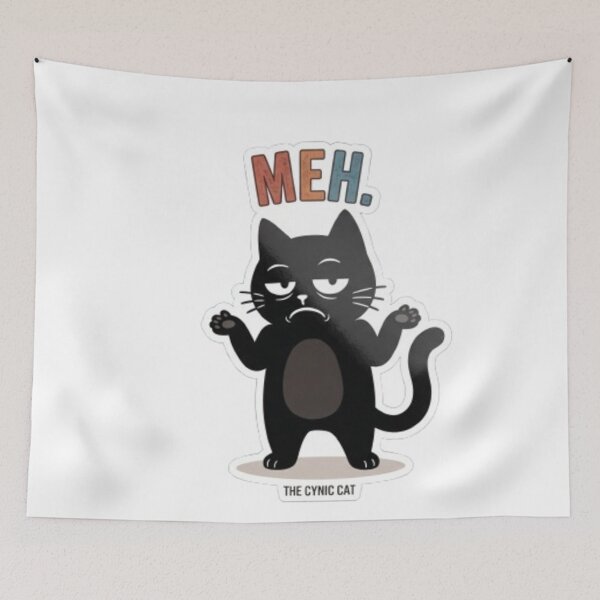 Item preview, "Meh." - The Blasé Cynical Cat designed and sold by Gabzerinho.