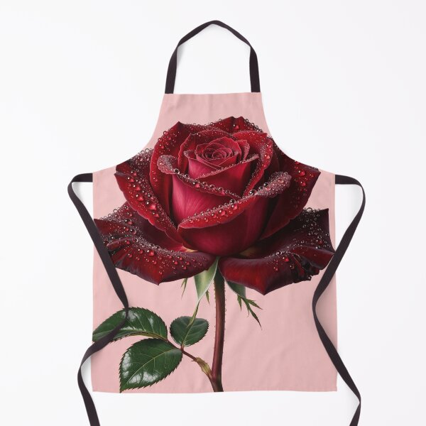 Item preview, Dew-Kissed Crimson Rose Bloom designed and sold by CooksCreators.