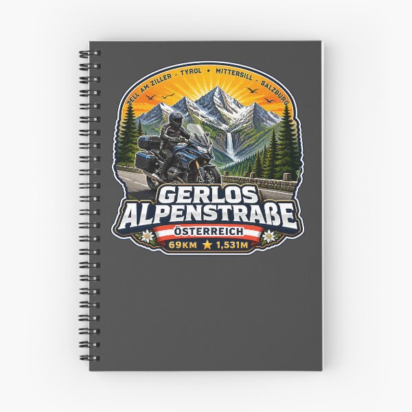 Item preview, Gerlos Alpine Road, Gerlos Alpenstraße Austria Motorcycle Sticker TShirt 01 designed and sold by OuterShellUK.