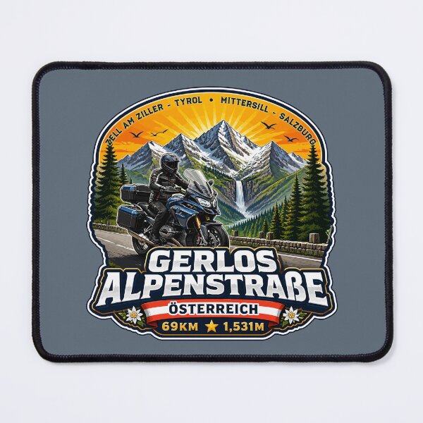 Item preview, Gerlos Alpine Road, Gerlos Alpenstraße Austria Motorcycle Sticker TShirt 01 designed and sold by OuterShellUK.