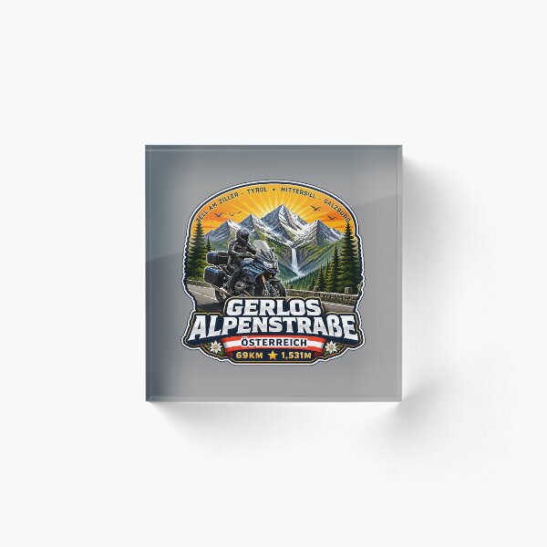 Item preview, Gerlos Alpine Road, Gerlos Alpenstraße Austria Motorcycle Sticker TShirt 01 designed and sold by OuterShellUK.