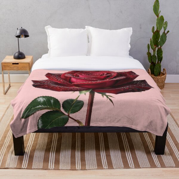 Item preview, Flor de rosa carmesí bañada por el rocío designed and sold by CooksCreators.