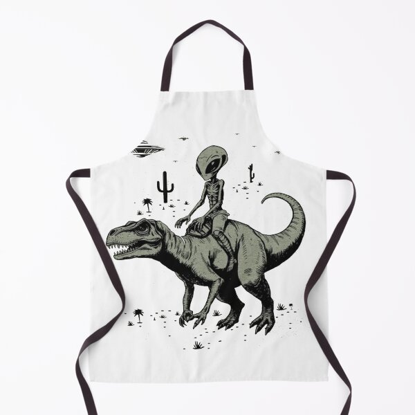 Item preview, Alien Riding T-Rex Vintage Graphic | UFO Sci-Fi Dinosaur Retro Design designed and sold by Gbriel3.