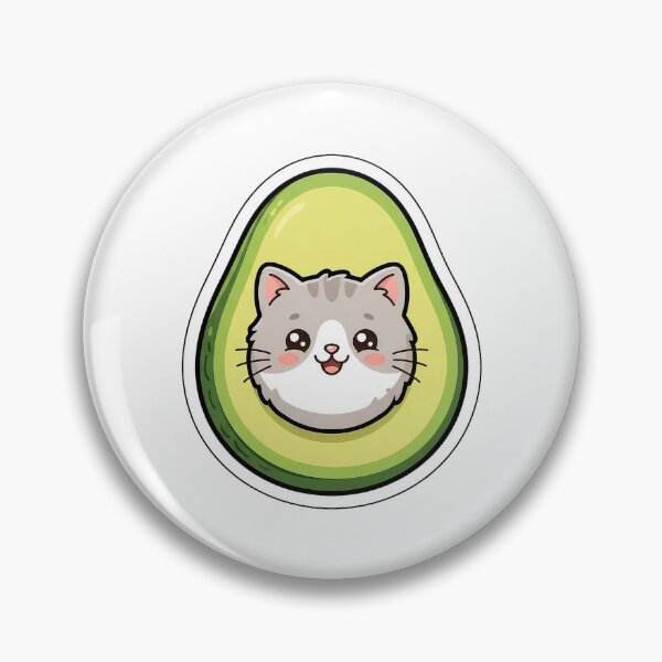 Item preview, Avocato: The Sweetest Kitty Pit - Cute Cat Avocado Food Sticker designed and sold by SimpleP.