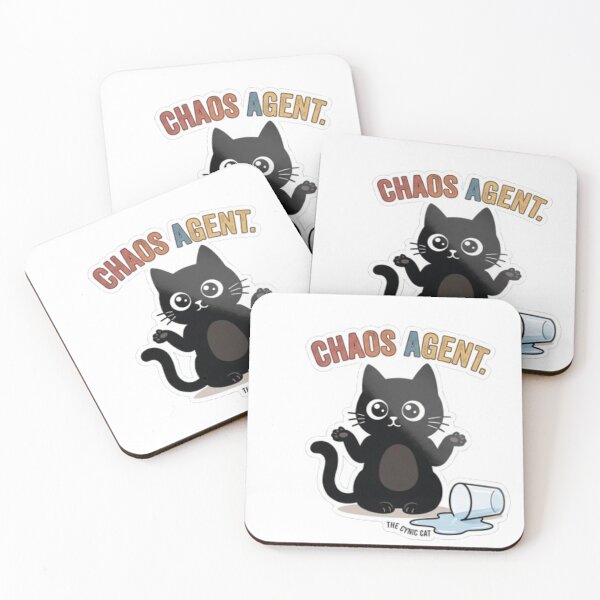 Item preview, Chaos Agent Cat - Cute Accidental Black Chaos Cat designed and sold by Gabzerinho.