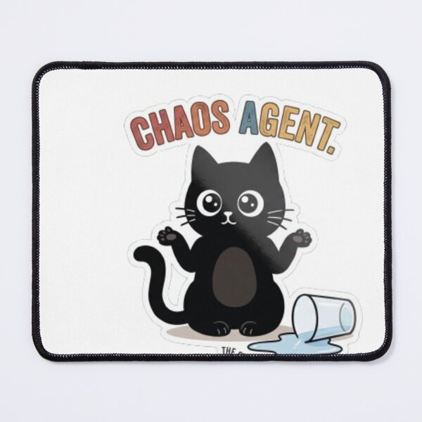 Item preview, Chaos Agent Cat - Cute Accidental Black Chaos Cat designed and sold by Gabzerinho.