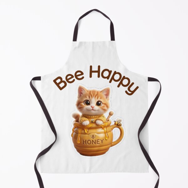 Item preview, Kawaii Sweet Honey Jar & Coffee Mug Chibi Kitten Sticker designed and sold by pickzone.