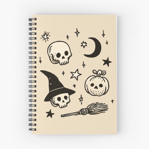 Item preview, Cute Skulls: Spooky Season Witchy Halloween Art designed and sold by oneofthesedayys.