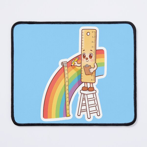Item preview, Cute Ruler Measuring a Rainbow Cartoon Back to School Design designed and sold by OksArtStudio.