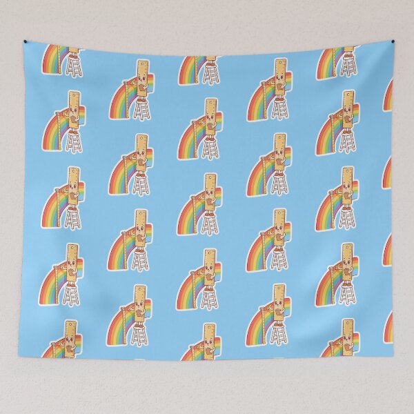 Item preview, Cute Ruler Measuring a Rainbow Cartoon Back to School Design designed and sold by OksArtStudio.