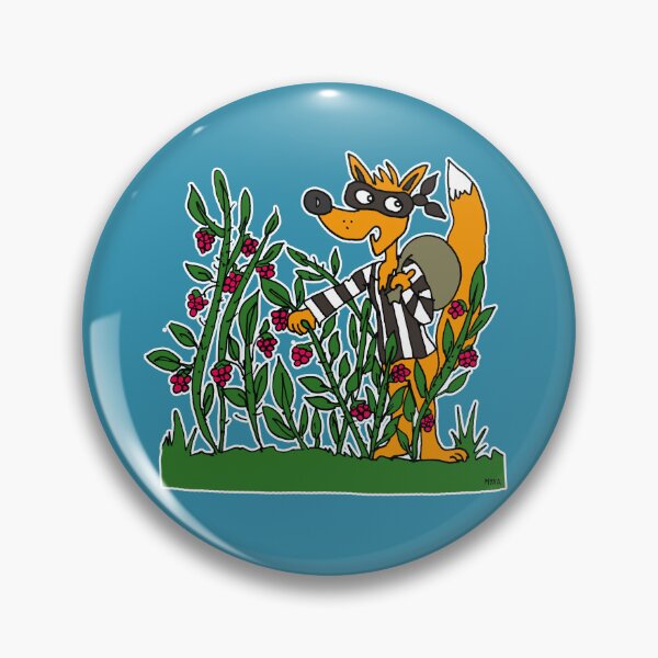 Item preview, Funny Fox Meme Sticker | Raspberry Bandit Cartoon & Sneaky Woodland Decal designed and sold by MyxaART.